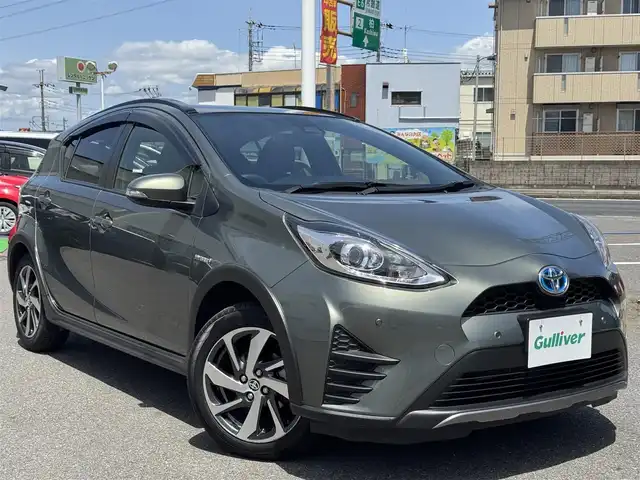 トヨタ アクア クロスオーバー グラム 千葉県 2018(平30)年 3.5万km オリーブマイカM トヨタセーフティセンス/衝突軽減ブレーキ/レーンキープアシスト/オートハイビーム/社外SDナビ/ワンセグTV/バックカメラ/コーナーセンサー/スマートキー