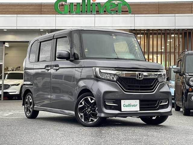 ホンダ Ｎ ＢＯＸ カスタム G L ターボ ホンダセンシング 沖縄県 2020(令2)年 4.3万km シャイニンググレーM 県外仕入/純正ナビ DVD再生可 /バックカメラ/ホンダセンシング/両側パワースライドドア/ビルトインＥＴＣ/ＬＥＤヘッドライト/オートライト　/ハーフレザーシート/革巻きステアリング/ステアリングスイッチ/パドルシフト/ウインカードアミラー/ＤＮ席シートヒーター/リアパーキングセンサー/スマートキー