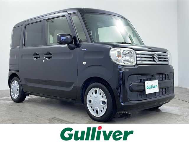 スズキ スペーシア HYBRID X 鹿児島県 2022(令4)年 1.6万km ブルーイッシュブラックパール3 ワンオーナー/純正8インチナビ/（フルセグ/Bluetooth/CD/DVD/AM/FM）/全方位カメラ/両側パワースライドドア/D席シートヒーター/デュアルセンサーブレーキ/先行車発進お知らせ機能/コーナーセンサー/リアサンシェード/シートバックテーブル/ハイビームアシスト/レーンキープアシスト/プッシュスタートボタン/スマートキー/取扱説明書
