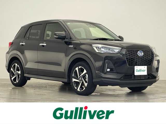 ダイハツ ロッキー プレミアム G HEV 滋賀県 2022(令4)年 1.2万km ブラックマイカメタリック 社外９型ナビ/CD/DVD/Bluetooth/フルセグTV/ETC2.0/シートヒーター/ドラレコ/クルーズコントロール/衝突軽減ブレーキ/コーナーセンサー/LEDヘッドライト/プッシュスタート/スマートキー/純正アルミホイール