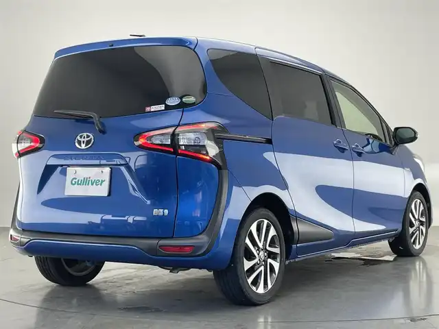 トヨタ シエンタ ハイブリッド G 愛知県 2015(平27)年 7.6万km コバルトブルーメタリック 純正ナビ　フルセグＴＶ　後席モニター　オートハイビーム　ＬＥＤオートライト　両側パワースライドドア　バックカメラ　シートヒーター　純正ＯＰ１６インチアルミ　衝突軽減装置　車線逸脱　フォグランプ　禁煙車