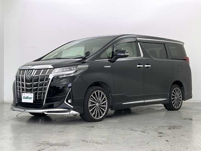 トヨタ アルファードハイブリット X 宮城県 2018(平30)年 3.9万km ブラック 禁煙車/モデリスタエアロ/トヨタセーフティセンス/・プリクラッシュセーフティ/・レーンキープアシスト/・レーダークルーズコントロール/・オートハイビームアシスト/・ブラインドスポットモニター/デジタルインナーミラー/ビックX11インチナビ/・CD.DVD.SD.BT/フルセグTV/バックモニター/両側パワースライドドア/電動パーキングブレーキ/オートホールド/LEDヘッドライト/フォグランプ/ビルトインETC/横滑り防止装置/カーアロマ/プッシュスタート/スマートキー/社外19インチアルミホイール/社外フロアマット