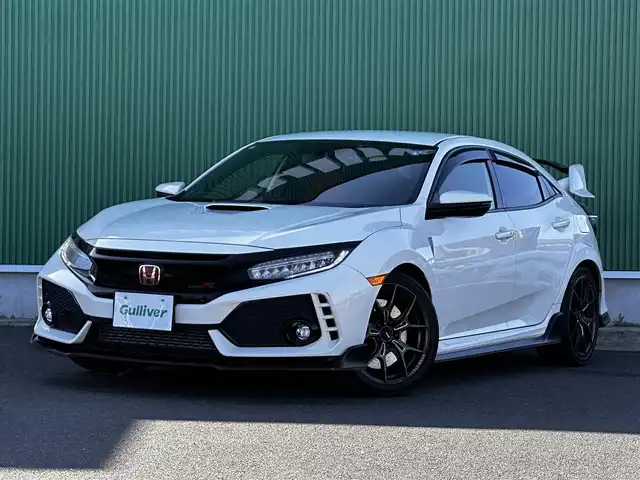 ホンダ シビック タイプR 宮城県 2018(平30)年 4.8万km チャンピオンシップホワイト 純正ナビ（VXM-185VFi）/・CD/DVD/・Bluetooth/・フルセグTV/バックカメラ/ビルトインETC/ドライブレコーダー/革巻きステアリング/クルーズコントロール/ステアリングスイッチ/電動パーキングブレーキ/ブレーキホールド/LEDヘッドランプ/フォグランプ/オートライト/スマートキー＆プッシュスタート/電動格納ミラー/RAYS18インチAW/純正フロアマット/W/サイド/カーテンエアバッグ