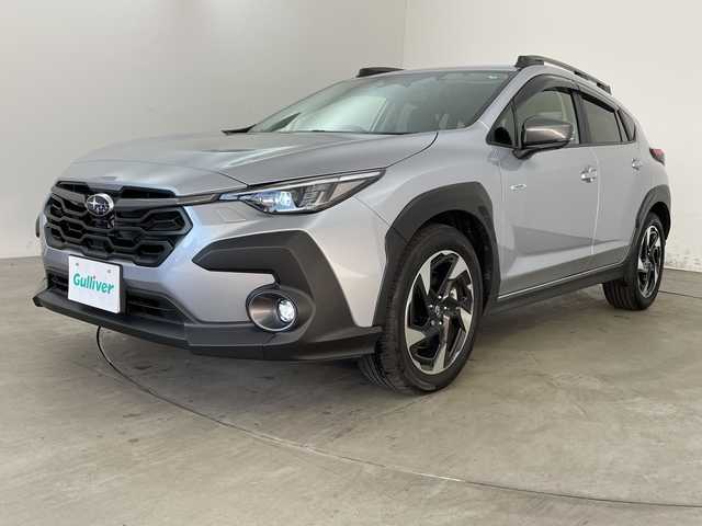 スバル クロストレック リミテッド 兵庫県 2024(令6)年 0.6万km アイスシルバーメタリック ・ワンオーナー車/・純正11.6インチナビ/TV/USB/Bluetooth/・全方位カメラ/・ETC2.0/・アイサイト/・プリクラッシュブレーキ/・レーンキープアシスト/・車線逸脱防止/・レーダークルーズコントロール/・先行車発進告知/・後退時ブレーキアシスト/・ドライバーモニタリングシステム/・後側方警戒支援システム/・ステアリング連動ヘッドランプ/・前席パワーシート/・前席シートヒーター/・ステアリングヒーター/・ステアリングスイッチ/・社外前後ドライブレコーダー/・スマートキー/・ルーフレール/・純正18インチアルミホイール/・LEDヘッドライト/・フォグランプ/・オートライト