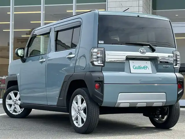 ダイハツ タフト G クロムベンチャー 兵庫県 2021(令3)年 2.2万km レイクブルーメタリック 純正７インチナビ　/Bluetooth/フルセグTV/CD/DVD/ＥＴＣ　/ドライブレコーダー　/ガラスルーフ　/バックカメラ　/アラウンドビューモニター/クリアランスソナー　/フォグランプ　/ルーフレール　/純正フロアマット　/純正アルミホイール　/スペアキー