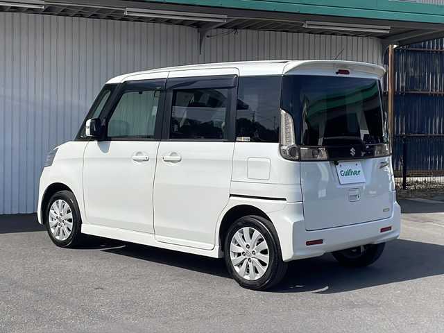 スズキ スペーシア カスタム XS 長野県 2014(平26)年 12.4万km パールホワイト ４WD/メモリーナビTV/バックカメラ /純正１４インチアルミ/左側パワースライドドア/純正フロアマット/保証書・取説