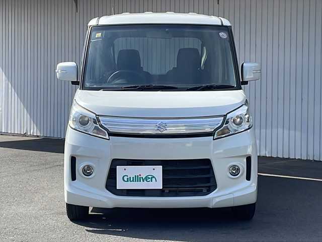 スズキ スペーシア カスタム XS 長野県 2014(平26)年 12.4万km パールホワイト ４WD/メモリーナビTV/バックカメラ /純正１４インチアルミ/左側パワースライドドア/純正フロアマット/保証書・取説