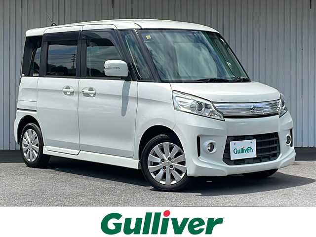 スズキ スペーシア カスタム XS 長野県 2014(平26)年 12.4万km パールホワイト ４WD/メモリーナビTV/バックカメラ /純正１４インチアルミ/左側パワースライドドア/純正フロアマット/保証書・取説