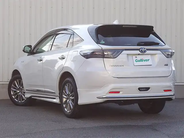 トヨタ ハリアー ハイブリッド プレミアム アドバンスドP 山形県 2015(平27)年 9.9万km ホワイトパールクリスタルシャイン 4WD/JBLプレミアムサウンドシステム/衝突被害軽減システム/純正SDナビ/　　【CD DVD BD BT フルセグ USB AUX】/全周囲カメラ/電動リアゲート/レーダークルーズコントロール/LEDオートヘッドライト/ハーフレザーシート/パワーシート/モデリスタエアロ/純正18インチアルミホイール/ドライブレコーダー/アイドリングストップ/ステアリングスイッチ/MTモード付AT/電動格納ウィンカーミラー/フォグランプ/スマートキー/ETC