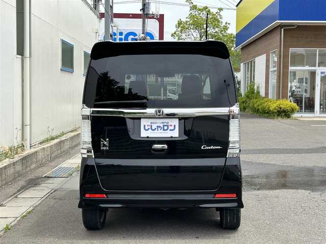 ホンダ Ｎ ＢＯＸ カスタム G ターボ Aパッケージ 福島県 2014(平26)年 8.6万km スマートブラック (株)IDOMが運営する【じしゃロン福島店】の自社ローン専用車両になります。こちらは現金またはオートローンご利用時の価格です。自社ローンご希望の方は別途その旨お申付け下さい/純正ナビ/クルーズコントロール/MT付AT/ドアバイザー/革巻きステアリング/ステアリングリモコン/フルセグテレビ/両側パワースライドドア/カーテンエアバッグ/ETC/社外AW積込
