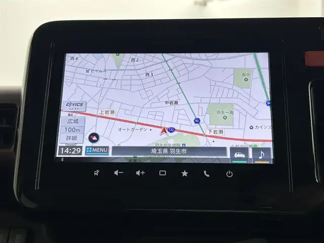 スズキ スペーシア カスタム HYBRID XS 埼玉県 2024(令6)年 0.5万km ピュアホワイトP 純正9インチナビ　CD DVD BT　フルセグ　全方位カメラ　レーダークルーズ　両側パワスラ　シートヒーター　ステアリングヒーター　ハーフレザー　LEDオートライト　クリアランスソナー　HUD　純正AW15インチ　アイドリングストップ　スペアキー
