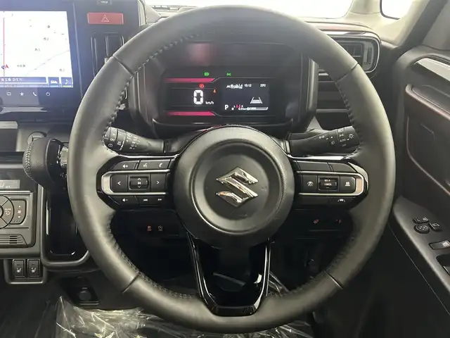 スズキ スペーシア カスタム HYBRID XS 埼玉県 2024(令6)年 0.5万km ピュアホワイトP 純正9インチナビ　CD DVD BT　フルセグ　全方位カメラ　レーダークルーズ　両側パワスラ　シートヒーター　ステアリングヒーター　ハーフレザー　LEDオートライト　クリアランスソナー　HUD　純正AW15インチ　アイドリングストップ　スペアキー