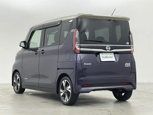日産 ルークス HWS Gターボ プロパイロットED 群馬県 2021(令3)年 2.5万km パープルⅡ 快適パック/・プラズマクラスター技術搭載リヤシーリングファン/・パーソナルテーブル(後席)/・カップホルダー(9個)/・ロールサンシェード/・撥水加工シート/＝＝＝＝＝/純正9インチナビ（MM320D-L）/・AM/FM/CD/DVD/フルセグTV/Bluetooth/アラウンドビューモニター/ハンズフリーパワースライドドア(挟み込み防止機能付)/プロパイロット/インテリジェント エマージェンシーブレーキ/インテリジェントFCW（前方衝突予測警報）/インテリジェントLI（車線逸脱防止支援システム）/LDW（車線逸脱警報/インテリジェント DA（ふらつき警報）/踏み間違い衝突防止アシスト/標識検知機能（進入禁止標識検知、最高速度標識検知、一時停止標識検知）/先行車発進お知らせ/フロント&バックソナー/ETC