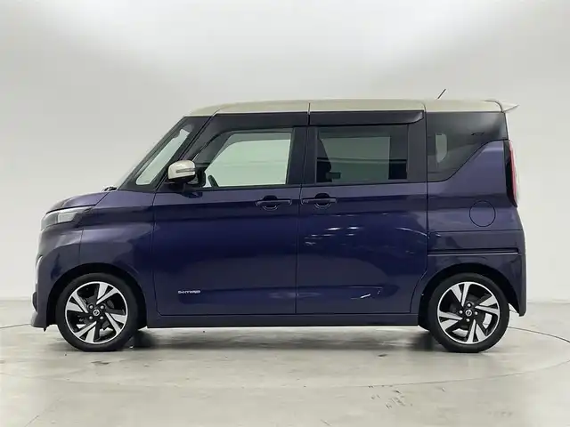 日産 ルークス HWS Gターボ プロパイロットED 群馬県 2021(令3)年 2.5万km パープルⅡ 快適パック/・プラズマクラスター技術搭載リヤシーリングファン/・パーソナルテーブル(後席)/・カップホルダー(9個)/・ロールサンシェード/・撥水加工シート/＝＝＝＝＝/純正9インチナビ（MM320D-L）/・AM/FM/CD/DVD/フルセグTV/Bluetooth/アラウンドビューモニター/ハンズフリーパワースライドドア(挟み込み防止機能付)/プロパイロット/インテリジェント エマージェンシーブレーキ/インテリジェントFCW（前方衝突予測警報）/インテリジェントLI（車線逸脱防止支援システム）/LDW（車線逸脱警報/インテリジェント DA（ふらつき警報）/踏み間違い衝突防止アシスト/標識検知機能（進入禁止標識検知、最高速度標識検知、一時停止標識検知）/先行車発進お知らせ/フロント&バックソナー/ETC