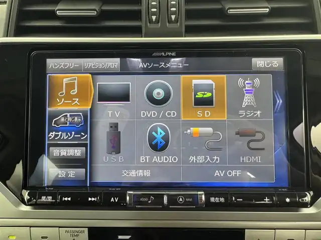 トヨタ ランドクルーザー プラド TX Lパッケージ 愛知県 2019(平31)年 7.2万km ホワイトパールクリスタルシャイン ワンオーナー/4WD/トヨタセーフティセンス/　　・プリクラッシュセーフティ/　　・レーンディバーチャーアラート/　　・レーントレーシングアシスト/　　・レーダークルーズコントロール/　　・オートマチックハイビーム/　　・ロードサインアシスト/　　・クリアランスソナー/TRDエアロセット/　　・フロントスポイラー/　　・リヤバンパースポイラー/アルパイン製9インチナビ/フルセグTV/バックカメラ/レザーシート/シートヒーター（前席）/エアシート（前席）/電動格納サードシート/LEDルームランプ/クリアランスソナー/取扱説明書/保証書