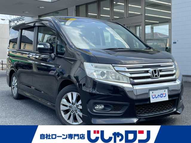 ホンダ ステップワゴン スパーダ Z インターナビセレ 埼玉県 2013(平25)年 12.1万km プレミアムスパークルブラックパール (株)IDOMが運営する【じしゃロン鳩ヶ谷店】の自社ローン専用車両になりますこちらは現金またはオートローンご利用時の価格です。自社ローンご希望の方は別途その旨お申付け下さい/Ｈｏｎｄａインターナビ/（CD/DVD）/フルセグＴＶ/バックカメラ/ビルドインＥＴＣ/両側パワースライドドア/クルーズコントロール/アイドリングストップ/純正アルミホイール/純正フロアマット
