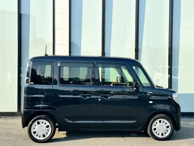 スズキ スペーシア HYBRID G 大阪府 2021(令3)年 2.3万km ブルーイッシュブラックパール3 ワンオーナー　/社外ナビTV/CD/Bluetooth/USB/バックモニター　/衝突軽減ブレーキ　/リアコーナーセンサー/レーンキープアシスト　/アイドリングストップ　/前後ドライブレコーダー　/純正フロアマット　/プッシュスタート　/スマートキー