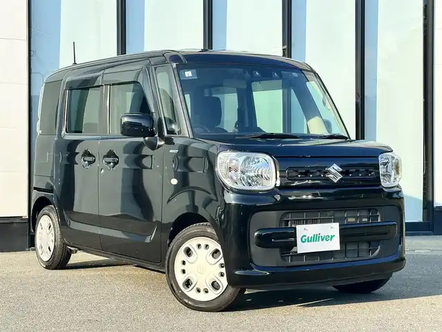 スズキ スペーシア HYBRID G 大阪府 2021(令3)年 2.3万km ブルーイッシュブラックパール3 ワンオーナー　/社外ナビTV/CD/Bluetooth/USB/バックモニター　/衝突軽減ブレーキ　/リアコーナーセンサー/レーンキープアシスト　/アイドリングストップ　/前後ドライブレコーダー　/純正フロアマット　/プッシュスタート　/スマートキー