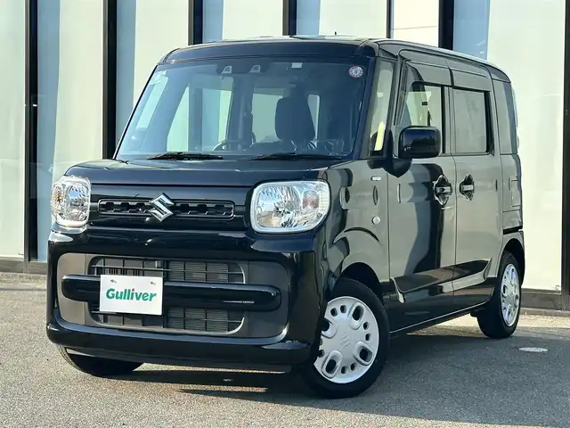 スズキ スペーシア HYBRID G 大阪府 2021(令3)年 2.3万km ブルーイッシュブラックパール3 ワンオーナー　/社外ナビTV/CD/Bluetooth/USB/バックモニター　/衝突軽減ブレーキ　/リアコーナーセンサー/レーンキープアシスト　/アイドリングストップ　/前後ドライブレコーダー　/純正フロアマット　/プッシュスタート　/スマートキー