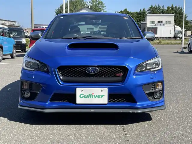 スバル ＷＲＸ ＳＴＩ STI タイプS 青森県 2016(平28)年 8.5万km WRブルーパール ４WD/ナビ/フルセグTV/CD/DVD/BT/ETC/パワーシート/STiフルエアロ/バックカメラ/大型リヤウイング