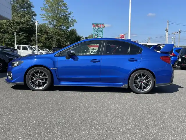 スバル ＷＲＸ ＳＴＩ STI タイプS 青森県 2016(平28)年 8.5万km WRブルーパール ４WD/ナビ/フルセグTV/CD/DVD/BT/ETC/パワーシート/STiフルエアロ/バックカメラ/大型リヤウイング