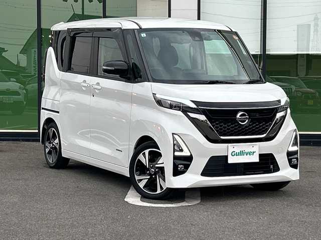 日産 ルークス HWS Gターボ プロパイロットED 岐阜県 2021(令3)年 4.8万km ホワイトパール 登録時走行距離48574ｋｍ/純正９インチナビ/全方位カメラ/両側パワースライドドア/プロパイロット/フルセグＥＴＣ/レーダークルーズコントロール/ビルトインＥＴＣ/純正アルミホイール/純正フロアマット/ＬＥＤヘッドライト/オートライト/コーナーセンサー