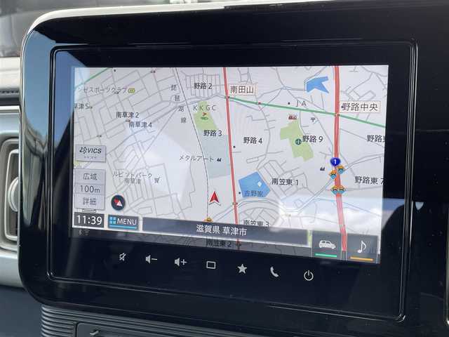 スズキ ワゴンＲ スマイル HYBRID S 滋賀県 2024(令6)年 0.8万km シフォンアイボリーメタリック 禁煙車/純正9型ナビ/（CD/DVD/Bluetooth/USB/Apple Car Play/Android Auto/フルセグTV)/全方位カメラ/両側パワースライドドア/運転席シートヒーター/デュアルカメラブレーキサポート/車線逸脱警報/リアソナー/オートライト/オートハイビーム/アイドリングストップ/プッシュスタート/スマートキー×２
