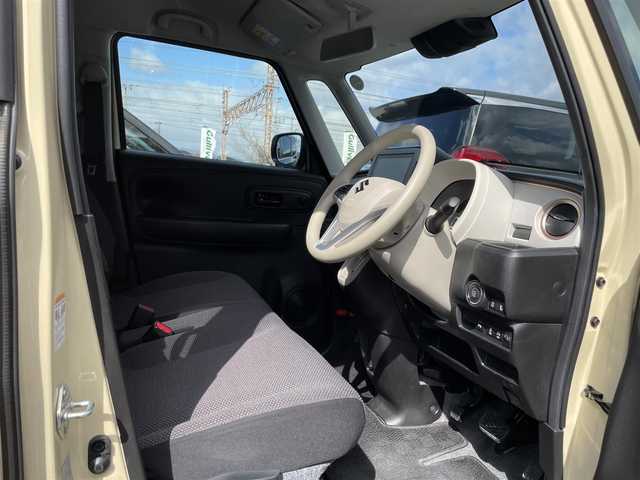 スズキ ワゴンＲ スマイル HYBRID S 滋賀県 2024(令6)年 0.8万km シフォンアイボリーメタリック 禁煙車/純正9型ナビ/（CD/DVD/Bluetooth/USB/Apple Car Play/Android Auto/フルセグTV)/全方位カメラ/両側パワースライドドア/運転席シートヒーター/デュアルカメラブレーキサポート/車線逸脱警報/リアソナー/オートライト/オートハイビーム/アイドリングストップ/プッシュスタート/スマートキー×２