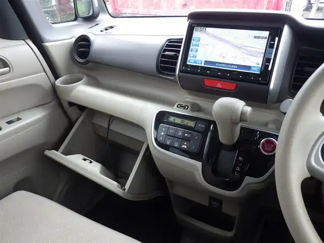 ホンダ Ｎ ＢＯＸ G Lパッケージ 千葉県 2014(平26)年 4.6万km プレミアムブロンズパール CTBA（シティブレーキアクティブシステム）　/左パワースライドドア/純正メモリーナビ/地デジTV/【DVD/CD再生機能　Bluetooth接続】/バックカメラ/ステアリングスイッチ/ウインカーミラー/純正14インチアルミホイル/サイド/カーテンエアバッグ/スマートキー