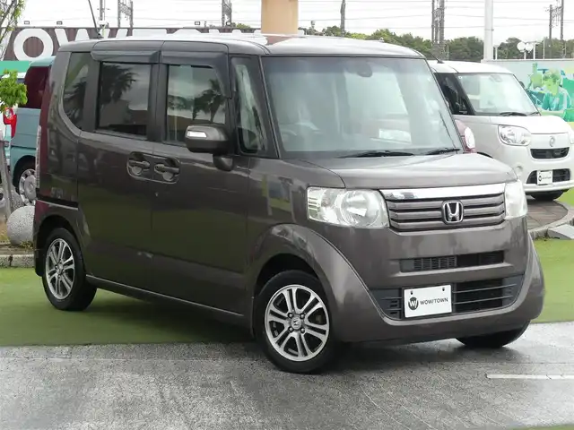 ホンダ Ｎ ＢＯＸ G Lパッケージ 千葉県 2014(平26)年 4.6万km プレミアムブロンズパール CTBA（シティブレーキアクティブシステム）　/左パワースライドドア/純正メモリーナビ/地デジTV/【DVD/CD再生機能　Bluetooth接続】/バックカメラ/ステアリングスイッチ/ウインカーミラー/純正14インチアルミホイル/サイド/カーテンエアバッグ/スマートキー