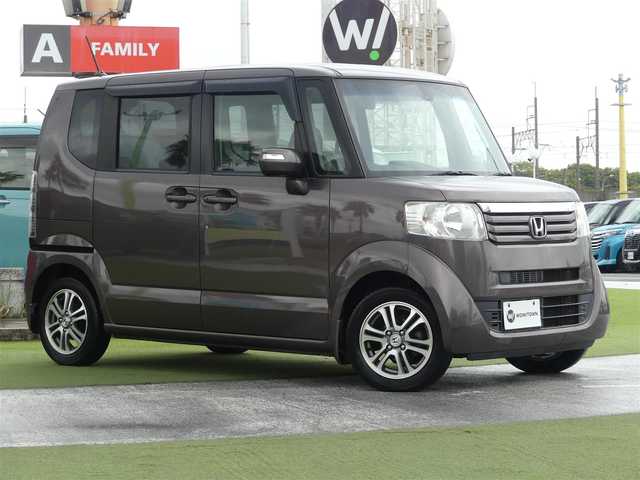 ホンダ Ｎ ＢＯＸ G Lパッケージ 千葉県 2014(平26)年 4.6万km プレミアムブロンズパール CTBA（シティブレーキアクティブシステム）　/左パワースライドドア/純正メモリーナビ/地デジTV/【DVD/CD再生機能　Bluetooth接続】/バックカメラ/ステアリングスイッチ/ウインカーミラー/純正14インチアルミホイル/サイド/カーテンエアバッグ/スマートキー