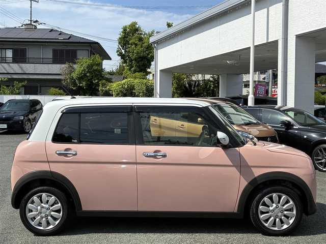 スズキ ラパン X 熊本県 2017(平29)年 8万km コフレピンクパールメタリック/ホワイト2トーンルーフ 純正ナビ/【フルセグTV/Bluetooth再生】/全方位モニター/衝突被害軽減ブレーキ