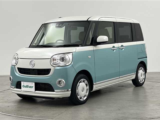 ダイハツ ムーヴ キャンバス G メイクアップ リミテッド　SAⅢ 群馬県 2019(平31)年 3.4万km パールホワイトⅢ/ファインミントメタリック 2トーン 純正ナビ　全周囲カメラ　ドラレコ　ＥＴＣ　両側電動スライドドア　衝突被害軽減ブレーキ　レーンアシスト　ＬＥＤヘッドライト　オートライト　オートハイビーム　ステアリングスイッチ　スマートキー　禁煙車