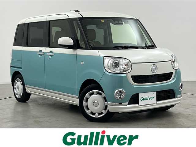 ダイハツ ムーヴ キャンバス G メイクアップ リミテッド　SAⅢ 群馬県 2019(平31)年 3.4万km パールホワイトⅢ/ファインミントメタリック 2トーン 純正ナビ　全周囲カメラ　ドラレコ　ＥＴＣ　両側電動スライドドア　衝突被害軽減ブレーキ　レーンアシスト　ＬＥＤヘッドライト　オートライト　オートハイビーム　ステアリングスイッチ　スマートキー　禁煙車