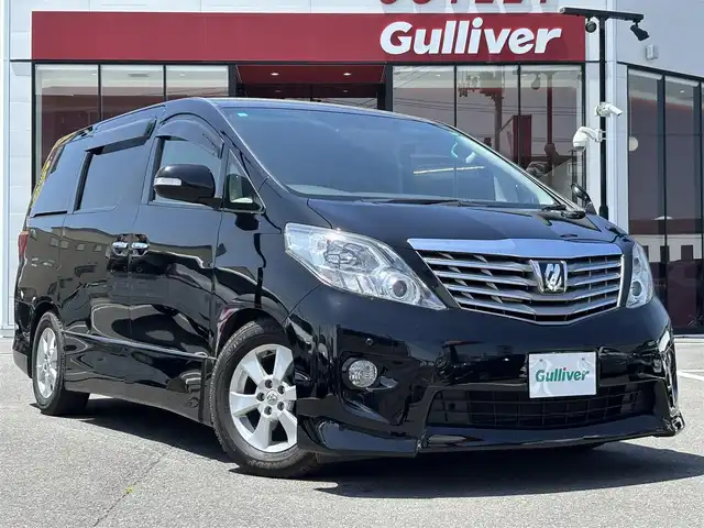 トヨタ アルファード 240S プライムセレクションⅡ 宮城県 2010(平22)年 6.6万km ブラック 走行距離65441km/パイオニアSDナビ　Bluetooth/CD/DVD/アルパインフリップダウンモニター/スペアキー/４WD/パワースライドドア/パワーバックドア/フォグランプ/ビルトインETC/純正アルミホイール16インチ/HIDライト/横滑り防止/レーンキープ/コーナーセンサー前後