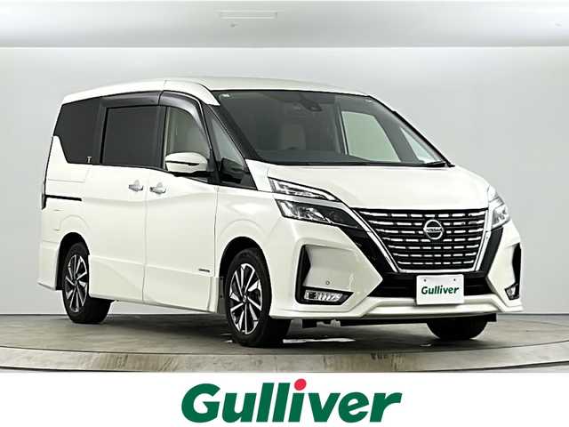 日産 セレナ ハイウェイスター V 愛知県 2021(令3)年 2.1万km ブリリアントホワイトパール 禁煙車/純正10インチナビ/（CD/DVD/Bluetooth/フルセグTV）/全方位カメラ/フリップダウンモニター/デジタルインナーミラー/プロパイロット/衝突軽減ブレーキ/レーンキープアシスト/オートマチックハイビーム/追従式クルーズコントロール/ブラインドスポットモニター/ETC/ドライブレコーダー/両側パワースライドドア/LEDヘッドライト/純正アルミホイール/アイドリングストップ/スマートキー