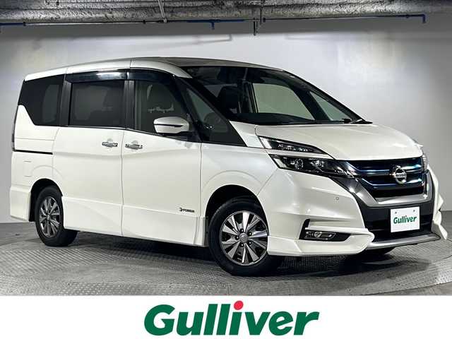 日産 セレナ e－パワー ハイウェイスター V 沖縄県 2018(平30)年 6.4万km ブリリアントホワイトパール 県外仕入/禁煙車/純正9インチナビ（MM517D-L）/　フルセグ　DVD再生　CD　Bluetooth /純正フリップダウンモニター/アラウンドビューモニター/両側パワースライドドア/純正ドライブレコーダー（DJ4-D）/クルーズコントロール/ステアリングヒーター/前席シートヒーター/シートバックテーブル/コーナーセンサー/ビルトインETC/LEDヘッドライト