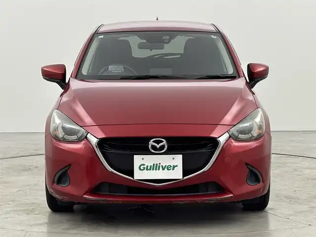 マツダ デミオ 13S ツーリング 福岡県 2017(平29)年 3.8万km ソウルレッドプレミアムメタリック 純正ナビ　/バックカメラ　/衝突軽減システム　/アイドリングストップ　/横滑り防止装置　/シートヒーター　/オートライト　/ＨＵＤ　/ＢＳＭ　/ＬＥＤライト　/純正アルミホイール　/純正フロアマット　/プッシュスタート