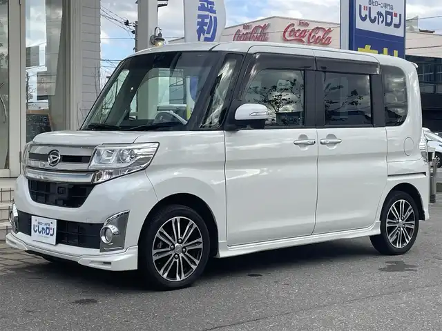 ダイハツ タント カスタム RS SA 秋田県 2014(平26)年 11.3万km ブルーイッシュホワイトパールマイカ (株)IDOMが運営する【じしゃロン秋田店】の自社ローン専用車両になりますこちらは現金またはオートローンご利用時の価格です。自社ローンご希望の方は別途その旨お申付け下さい/スマートアシスト/低速域衝突回避支援ブレーキ機能/誤発進抑制機能/先行車発進お知らせ機能/社外SDナビ【CD/DVD/USB】/フルセグTV/バックカメラ/両側パワースライドドア/前方ドライブレコーダー/LEDヘッドライト