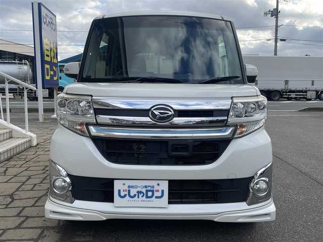 ダイハツ タント カスタム RS SA 青森県 2014(平26)年 11.3万km ブルーイッシュホワイトパールマイカ (株)IDOMが運営する【じしゃロン青森店】の自社ローン専用車両になりますこちらは現金またはオートローンご利用時の価格です。自社ローンご希望の方は別途その旨お申付け下さい/スマートアシスト/低速域衝突回避支援ブレーキ機能/誤発進抑制機能/先行車発進お知らせ機能/社外SDナビ【CD/DVD/USB】/フルセグTV/バックカメラ/両側パワースライドドア/前方ドライブレコーダー/LEDヘッドライト