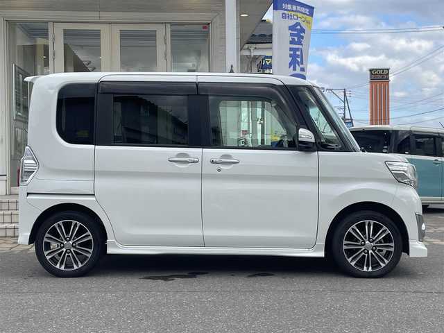 ダイハツ タント カスタム RS SA 青森県 2014(平26)年 11.3万km ブルーイッシュホワイトパールマイカ (株)IDOMが運営する【じしゃロン青森店】の自社ローン専用車両になりますこちらは現金またはオートローンご利用時の価格です。自社ローンご希望の方は別途その旨お申付け下さい/スマートアシスト/低速域衝突回避支援ブレーキ機能/誤発進抑制機能/先行車発進お知らせ機能/社外SDナビ【CD/DVD/USB】/フルセグTV/バックカメラ/両側パワースライドドア/前方ドライブレコーダー/LEDヘッドライト