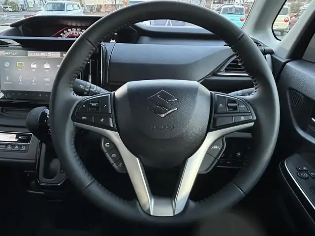 スズキ ソリオ バンディット HV MV 福島県 2025(令7)年 0.1千km スーパーブラックパール デュアルセンサーブレーキサポート/・スズキコネクト対応通信機装着車/・アダプティブクルーズコントロール/・車線維持支援機能/純正メモリナビゲーション/（AM/FM/Bluetooth/CarPlay/フルセグTV）/全方位カメラ/ヘッドアップディスプレイ/両側パワースライドドア/前後ソナーセンサー/LEDヘッドライト/・オートライト/・フォグランプ/スマートキー/・プッシュスタート/・スペアキー/前席シートヒーター/オートホールド/アイドリングストップ