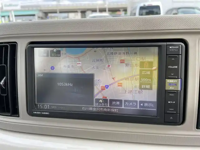 ダイハツ ミラ トコット G SA Ⅲ 石川県 2018(平30)年 7.8万km セラミックグリーンM 純正メモリーナビ/フルセグTV/全方位カメラ/LEDヘッドライト/ドライブレコーダー/シートヒーター/スマートキー/プッシュスタート/電動ミラー/保証書