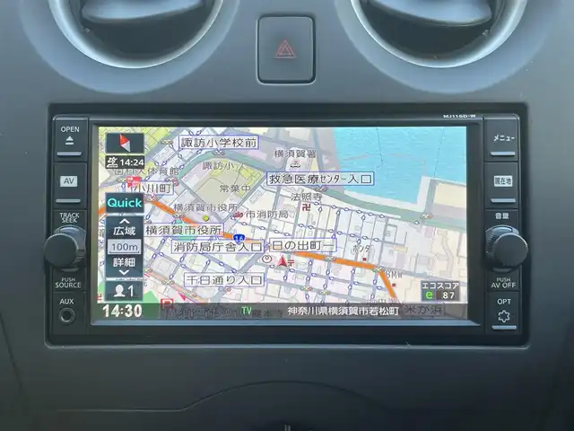 日産 ノート X 神奈川県 2017(平29)年 3.4万km オリーブグリーン 純正ナビ/ＣＤ／Bluetooth/ＡＵＸ　/フルセグＴＶ　/ＥＴＣ　/前後コーナーセンサー　/レーンキープアシスト　/スペアキー　/純正フロアマット　/プッシュスタート　/スマートキー　/取扱説明書　/保証書