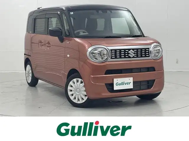 スズキ ワゴンＲ スマイル HYBRID S 茨城県 2024(令6)年 0.2万km コーラルオレンジメタリック/アーバンブラウン2トーン 純正ナビ［CN-HZ895］/・Bluetooth/・CD/DVD/フルセグ再生可/バックカメラ/両側電動スライドドア/D席シートヒーター/コーナーセンサー（後のみ）