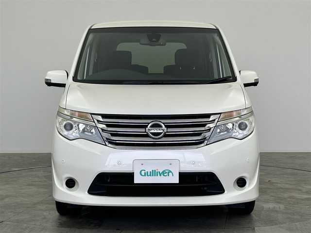 日産 セレナ 20X S HV Aセーフティ 群馬県 2014(平26)年 9.3万km ブリリアントホワイトパール フリップダウンモニター　純正７インチナビ　アラウンドビューモニター　エマージェンシーブレーキ　片側パワースライドドア　クルーズコントロール　ステアリングリモコン　ETC　スマートキー　禁煙車