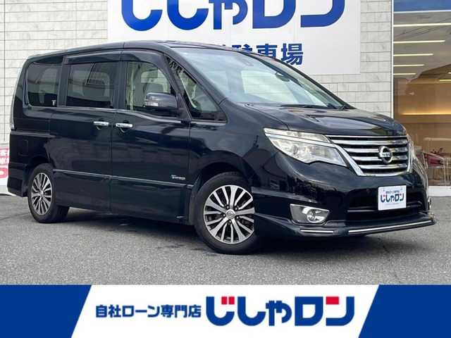 日産 セレナ ハイウェイS S HV Aセーフ 山口県 2015(平27)年 8.9万km ダイヤモンドブラック (株)IDOMが運営する【じしゃロン宇部店】の自社ローン専用車両になります。こちらは現金またはオートローンご利用時の価格です。自社ローンご希望の方は別途その旨お申付け下さい。/Ｂｌｕｅｔｏｏｔｈ接続/全周囲カメラ/純正ナビ/フルセグＴＶ/両側パワースライド/フリップダウンモニター/クルーズコントロール/スマートキー/ＥＴＣ/ＬＥＤヘッドライト