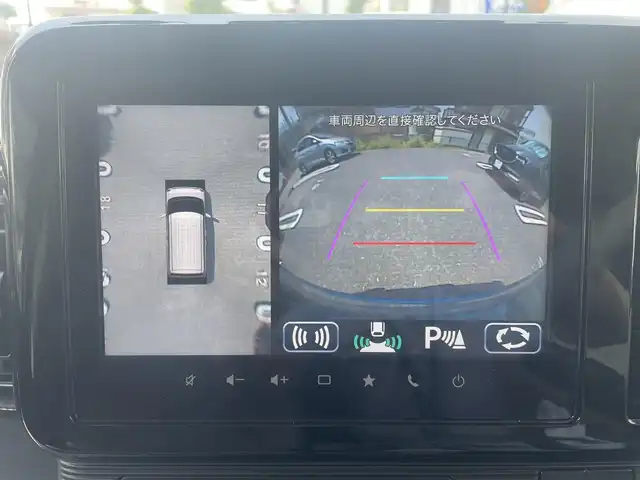 スズキ ワゴンＲ スマイル HYBRID X 長崎県 2023(令5)年 1.1万km インディゴブルーメタリック/ホワイト2トーン ワンオーナー/セーフティサポート/・デュアルカメラブレーキサポート/・誤発進抑制機能/・後退時ブレーキサポート/・後方誤発進抑制機能/・車線逸脱警報機能/・ふらつき警報機能/・先行車発進お知らせ機能/・ハイビームアシスト/純正メモリーナビ/　・フルセグテレビ/　・Bluetooth/   ・ipod/   ・smartphoneLink/   ・CD/全方位モニター/ビルトインETC/社外前後ドライブレコーダー/純正フロント&サイド&リアアンダーガーニッシュ/両側パワースライドドア/純正LEDオートヘッドライト/スマートキー/運転席シートヒーター/リアクリアランスソナー/保証書/取扱説明書