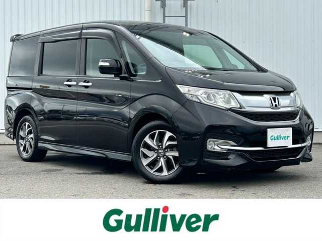 ホンダ ステップワゴン スパーダ 愛媛県 2017(平29)年 6.4万km 黒 純正SDナビ/Bluetooth/USB/HDMI/ワンセグTV/クルーズコントロール/バックカメラ/ETC/純正フロアマット/純正16インチAW/LEDヘッドライト/両側パワスラ/パドルシフト/ETC/アイドリングストップ/横滑り防止機能/カーテンエアバック/プッシュスタート/パワーステアリング/パワーウインドウ