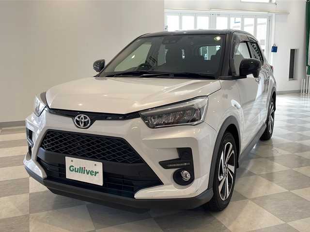 トヨタ ライズ Z 福井県 2021(令3)年 4.1万km ブラックマイカメタリック/シャイニングホワイトパール ワンオーナー/純正7インチSDナビ/フルセグTV/BT/CD/DVD/SD/パノラミックビューモニター/スマートアシスト/・衝突警報機能/・突回避支援ブレーキ機能/・標識認識機能/・先行車発進お知らせ機能/・全車速追従機能付アダプティブクルーズコントロール(停止保持機能あり)/・レーンキープコントロール/・車線逸脱警報機能／車線逸脱抑制制御機能/・ふらつき警報/・路側逸脱警報/・ブラインドスポットモニター/・オートハイビーム/・アダプティブドライビングビーム/・サイドビューランプ/・ブレーキ制御付誤発進抑制機能（前方・後方）/・コーナーセンサー（接近お知らせ表示付）/・リヤクロストラフィックアラート/ETC/前後ドライブレコーダー/シートヒーター/LEDスピードメーター/オートライト/LEDヘッドライト/LEDフロントシーケンシャルターンランプ/純正17インチアルミホイール/MTモード付AT/革巻きステアリング/ステアリングスイッチ